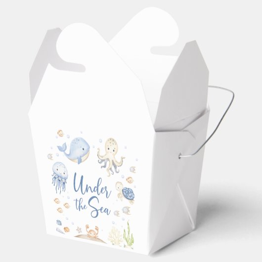 Onder het Zee Ocean Animals Verjaardagsfeest Bedankdoosjes (Geopend)