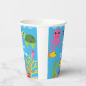 Onder het Zee Ocean Animals Verjaardagsfeest Papieren Bekers (Links)