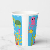 Onder het Zee Ocean Animals Verjaardagsfeest Papieren Bekers (Rechts)