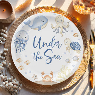 Onder het Zee Ocean Animals Verjaardagsfeest Papieren Bordje