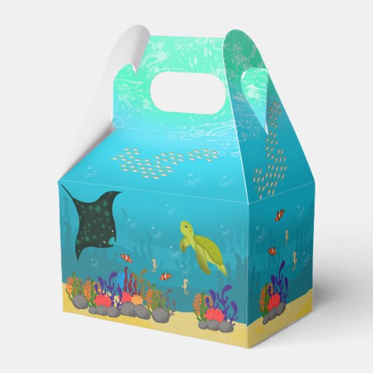 Onder het Zee Ocean Animals Water Bubbles Bedankdoosjes (Achterkant)