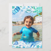 Onder het Zee Ocean Animals Waterverf Foto Kaart (Achterkant)