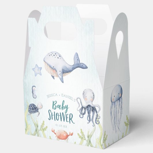 Onder het Zee Ocean Baby shower Bedankdoosjes (Geopend)