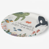Onder het Zee Ocean Baby shower Decor Papieren Bordje (Gekanteld)