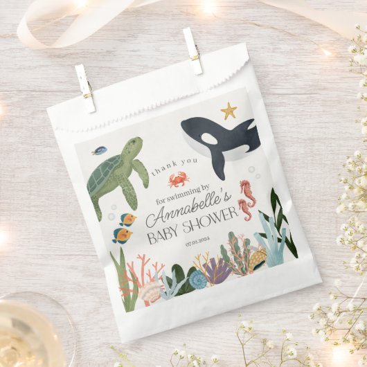 Onder het Zee Ocean Baby shower Favors Bag Bedankzakje (Geknipt)