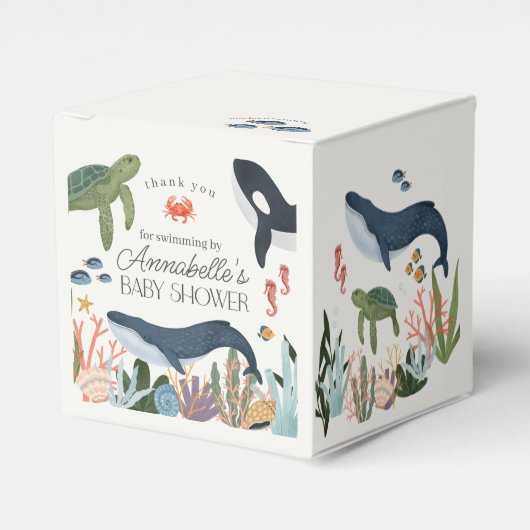 Onder het Zee Ocean Baby shower Favors Bedankdoosjes (Voorkant Zijde)