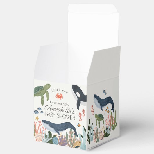 Onder het Zee Ocean Baby shower Favors Bedankdoosjes (Geopend)