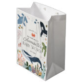 Onder het Zee Ocean Baby shower Favors Medium Cadeauzakje (Voorkant Gekanteld)