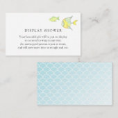 Onder het Zee Ocean Baby shower insert kaart (Voorkant / Achterkant)