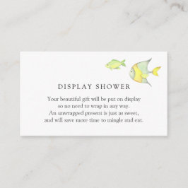 Onder het Zee Ocean Baby shower insert kaart