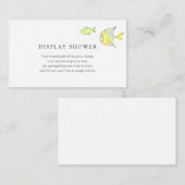 Onder het Zee Ocean Baby shower insert kaart (Voorkant / Achterkant)