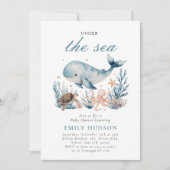 Onder het Zee Ocean Baby shower Kaart (Voorkant)