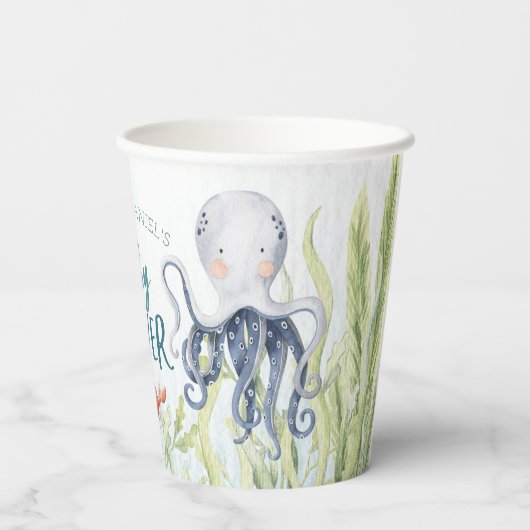 Onder het Zee Ocean Baby shower Papieren Bekers (Achterkant)