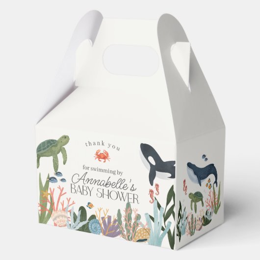 Onder het Zee Ocean Baby shower Party Favors Bedankdoosjes (Voorkant)
