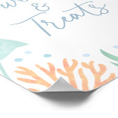 Onder het Zee Ocean Baby shower snoep en lekkernij Poster (Hoek)