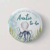 Onder het Zee Ocean Baby shower tante Button (Voorkant)