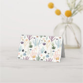 Onder het Zee Ocean Birthday of Baby shower Plaatskaartje (Achterkant)