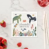 Onder het Zee Ocean Birthday Party Decor Servet (Insitu)