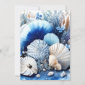 Onder het Zee Ocean Blue Boho Boy Baby shower Kaart (Achterkant)