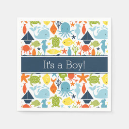 Onder het Zee, Ocean Creatures, Nautical Servet