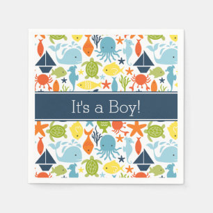 Onder het Zee, Ocean Creatures, Nautical Servet