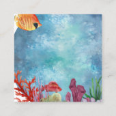 Onder het Zee Ocean Diaper Raffle Game Baby shower Informatiekaartje (Achterkant)