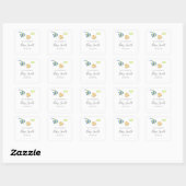 Onder het Zee Ocean Fish Baby shower Library Vierkante Sticker (Vel)