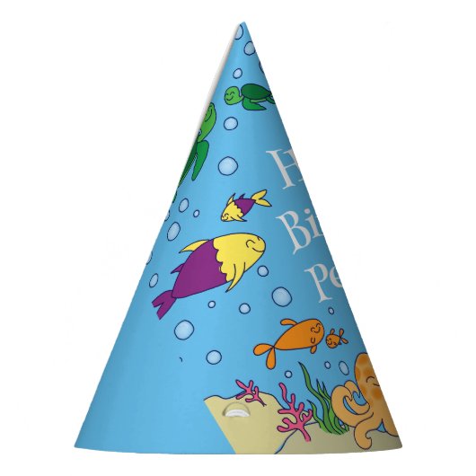 Onder het Zee Ocean Fish Kids verjaardagsfeest Pet Feesthoedjes (Links)