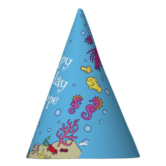 Onder het Zee Ocean Fish Kids verjaardagsfeest Pet Feesthoedjes (Rechts)