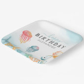 Onder het Zee Ocean Happy Birthday Papieren Bordje (Gebogen)