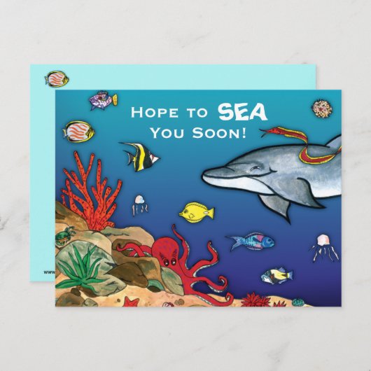 Onder het Zee - Ocean Life Briefkaart (Voorkant / Achterkant)