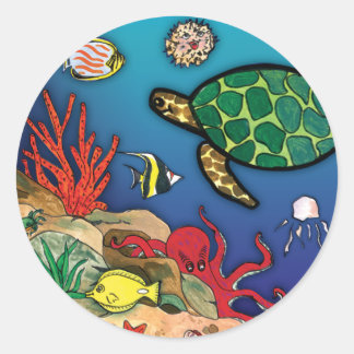 Onder het Zee - Ocean Life Ronde Sticker