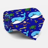 Onder het Zee - Ocean Life Stropdas (Opgerold)