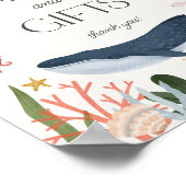 Onder het Zee Ocean Nautical Kaarten en geschenken Poster (Hoek)