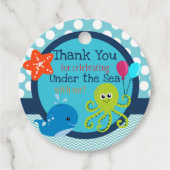 Onder het Zee Ocean Party Favor Labels (Voorkant)