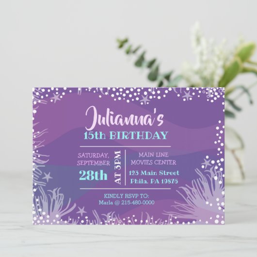 ONDER HET ZEE Ocean Pool Verjaardag Kaart (Staand voorkant)