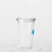 Onder het Zee Ocean Red Waterverf Blue Fish Acryl Drinkbeker (Rechts)