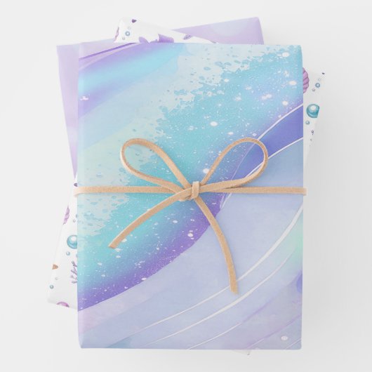 Onder het Zee Ocean Sand Shells ID1143 Inpakpapier Vel (In situ)