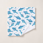 Onder het Zee Ocean Shark Fish-patroon Bad Handdoek (Wasdoekje)