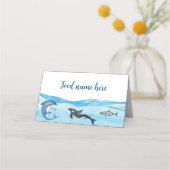 Onder het Zee: Ocean Tent Place Card Plaatskaartje (Voorkant)
