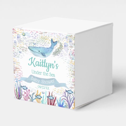 Onder het Zee | Ocean Thed Baby shower Bedankdoosjes (Voorkant Zijde)