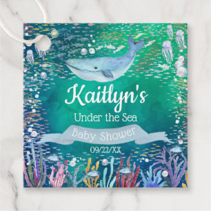 Onder het Zee   Ocean Thed Baby shower Bedankjes Labels
