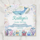 Onder het Zee | Ocean Thed Baby shower Bedankjes Labels (Voorkant)