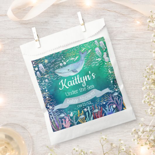 Onder het Zee | Ocean Thed Baby shower Bedankzakje (Geknipt)
