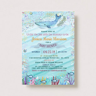 Onder het Zee   Ocean Thed Baby shower Kaart