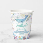 Onder het Zee | Ocean Thed Baby shower Papieren Bekers (Achterkant)