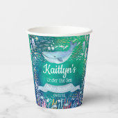 Onder het Zee | Ocean Thed Baby shower Papieren Bekers (Achterkant)