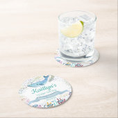 Onder het Zee | Ocean Thed Baby shower Ronde Kartonnen Onderzetter (Insitu)