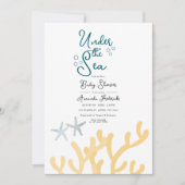 Onder het Zee Ocean thema Baby shower Kaart (Voorkant)