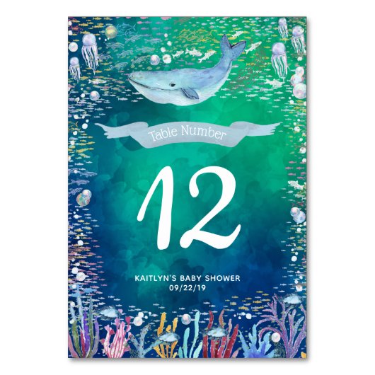 Onder het Zee Ocean Theme Party Kaart (Voorkant)